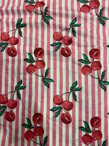 100% Organic Cotton Cambric Fabric Indian Charry Screen Printed Clothing Quilting Home Dcor Lightweight Eco-Friendly Bags - Product Image 6