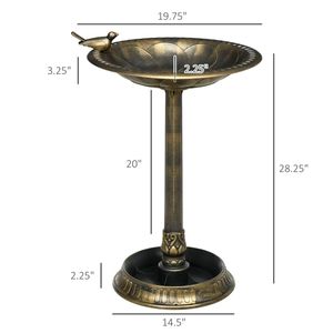 Mangiatoia per Uccelli in Bronzo da 28 Pollici con Base a Vaso per il Giardino - Product Image 5
