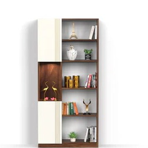 Étagère multifonction en bois Orivo Engineering avec éclairage LED, étagères murales décoratives ouvertes, armoires de rangement fermées. - Product Image 1