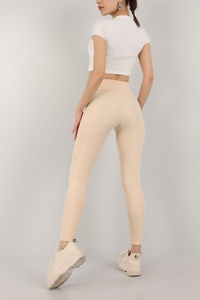 Ropa deportiva para mujer con logotipo personalizado, mallas de entrenamiento con glúteos fruncidos, cintura baja, gimnasio, pantalones de Fitness, mallas de Yoga sin costuras para mujer - Product Image 2