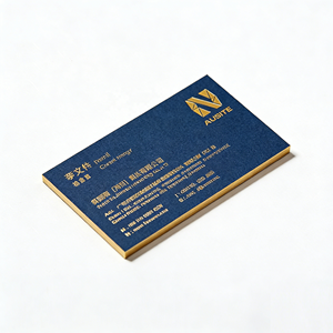 Tarjetas de Visita Personalizadas de Lujo en Negro con Grabado en Relieve, Papel y Cartulina de Alta Gama con Estampado en Dorado - Product Image 3