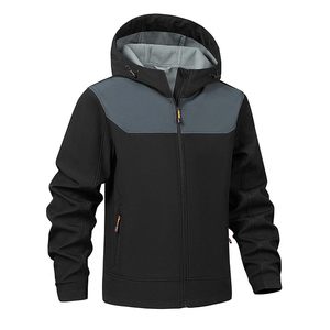 <b>Men's</b> Casual Wear Softshell <b>Windbreaker</b> Jackets <b>Black</b> Color Long Sleeves Zipper Up Casual Wear Outdoor Hiking Jackets - Product Image 5