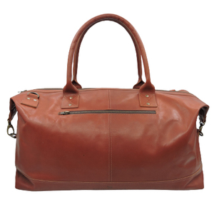 Bolsa de Viaje Unisex de Cuero, Forma Ovalada, Cierre de Cremallera, Múltiples Compartimentos, 17 Pulgadas de Alto, Mochila de Viaje, Senderismo, Impermeable - Product Image 1