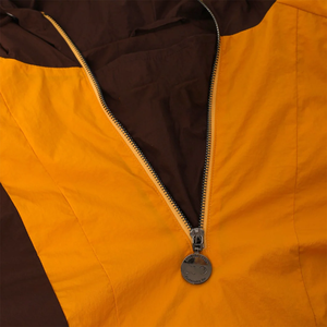 Veste coupe-vent Iota à demi-zip, marron et or, imperméable, respirante, à capuche, avec poches, grandes tailles - Product Image 4