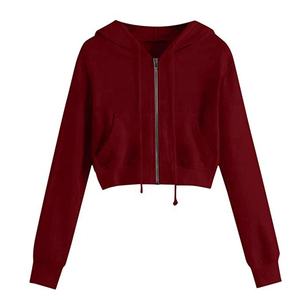 Sudadera de Invierno GEO BROTHERS de Alta Calidad en Oferta 2022, Sudadera con Capucha para Mujer, de Spandex/Algodón, Manga Larga, con Cierre, Tejida - Product Image 1