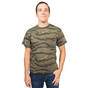 Camiseta de Manga Corta para Hombre, Tejida, con Estampado de Camuflaje, Estilo Moderno - Product Image 2