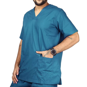 Tenues d'hôpital confortables unisexes, conçues exclusivement, blouses d'infirmière extensibles, vêtements de travail pour médecins, en denim tricoté respirant - Product Image 6