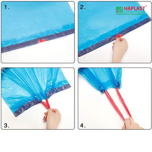 Bolsas de basura con cordón de plástico biodegradable respetuosas con el medio ambiente, resistentes a las fugas, resistentes al desgarro - Product Image 5