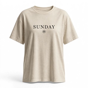 Camiseta Corta de Algodón 100% Jersey para Mujer, Talla Grande, Diseño Simple, Cuello Redondo, Ecológica, Transpirable y de Secado Rápido, Marca Personalizada - Product Image 3