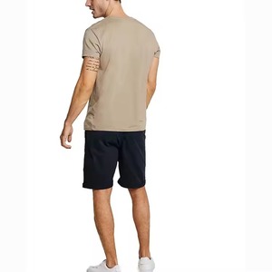 Wholesale Men's Business Casual Woven Cotton Shorts Summer Golf Elastic Waist Closure 100% <b>Canvas</b> Solid <b>Plain</b> Dyed Mid Waist - Product Image 4