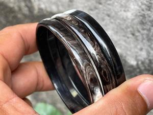 Handcrafted Premium Quality Eco-Friendly <b>Engraved</b> Horn <b>Bangle</b> Natural Elegant Style Fashion Unisex Round Polished Natural - Product Image 5