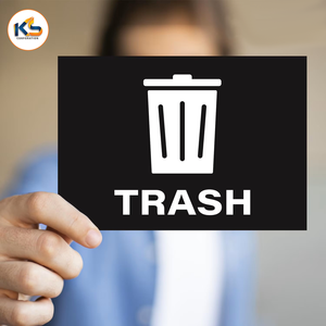 Recycle Stickers 6'' for Trash Can Vinyl Recycle and Trash Signs, <b>Labels</b> for Recycling, Decals for Trash Bins, Outdoor & Indoor - Product Image 1