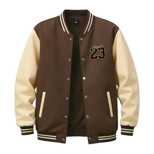 Veste universitaire classique à manches longues pour homme, automne-hiver, numéro 23, couleur contrastée, mode décontractée, sport de plein air, 100% laine - Product Image 2