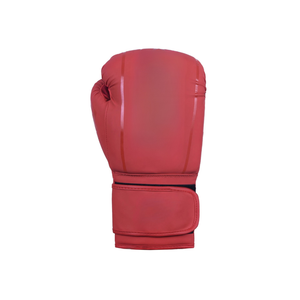 Red PU Boxing Training Gloves With <b>Velcro</b> Closure Breathable Design For Adults 14 Years & Up Unisex Martial Arts Use - Product Image 3