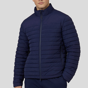 Veste matelassée à capuche pour homme grande taille, chaude, d'hiver, avec poches zippées, pour l'extérieur, en polyester rembourré - Product Image 4