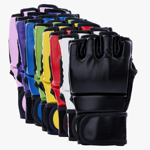 Guantes de Boxeo de Piel de Vacuno y PU para Sparring de MMA, Medios Dedos, Producto de Alta Calidad en Tendencia, Guantes y Manoplas para Grappling de MMA - Product Image 5
