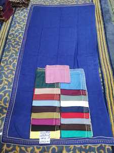 Women's Royal Blue Solid Color Lightweight Polyester Shawl <b>Long</b> <b>Scarf</b> with lace Border for Daily Wear All Seasons - Product Image 4