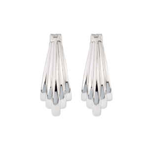 sterling <b>silver</b> 925 bohemian hoop earrings 15x20mm lightweight <b>silver</b> plated oval loop <b>studs</b> for women special occasion gifts - Product Image 3