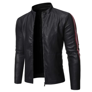 OEM Wholesale Custom Design <b>Biker</b> <b>Jacket</b> Men's Fashion Casual Wear Sheep Skin <b>Biker</b> Riding Genuine Real PU <b>Jackets</b> - Product Image 4