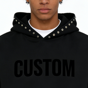 Hoodie Unisexe Pas Cher en Gros, Tendance, Lourd, avec Strass, Décontracté, pour Hommes, Modèle Vierge à Enfiler - Product Image 4