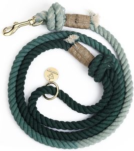 Green Ombre Handmade Rope <b>Dog</b> Leash for Small <b>Dogs</b> – Organic Cotton Braided Pet Lead - Product Image 1