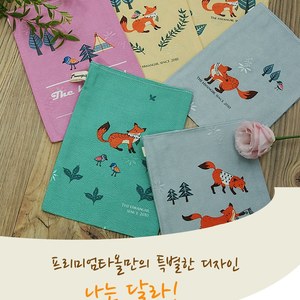 Serviette de bain exfoliante en viscose coréenne, tissu doux pour gommage corporel, serviette de douche carrée de qualité supérieure, motif renard roux - Product Image 3
