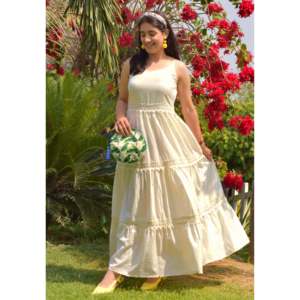 Vestido de Verano Blanco de Algodón - Transpirable con Tirantes Finos, Estilo Sencillo, Silueta Holgada, Cintura Natural, Talla XS para Ocio - Product Image 4