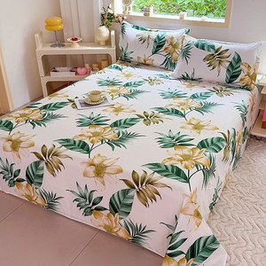Drap de lit simple en coton imprimé, tissu doux, housse de lit, literie, textile de maison, fournitures ménagères, drap de lit à motif floral - Product Image 2