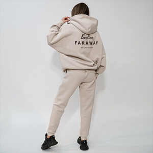 Ensemble de survêtement 2 pièces pour femme, imprimé personnalisé de haute qualité, confortable, printemps/été, avec sweat à capuche zippé et short, style streetwear - Product Image 3