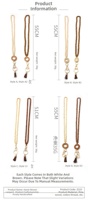 Nouveautés transfrontalières : Collier porte-badge en perles de bois, style nordique moderne et minimaliste, pour carte d'identité scolaire ou badge d'employé