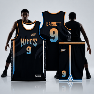 Ensembles de maillots de basket-ball imprimés sur tissu avec motif 3D et logo personnalisé, réversibles pour hommes - Product Image 1