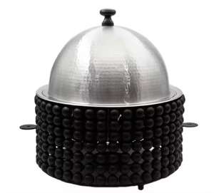 Recipiente de lujo para buffet de acero inoxidable con tapa, calentador de alimentos decorativo, plato para servir en hoteles y restaurantes - Product Image 6