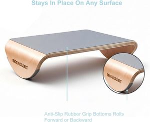 Reposapiés de Madera para Debajo del Escritorio, Reposapiés Ergonómico con Balanceo, Tabla de Equilibrio para Sentarse Activo, Reposapiés para Oficina y Hogar - Product Image 4