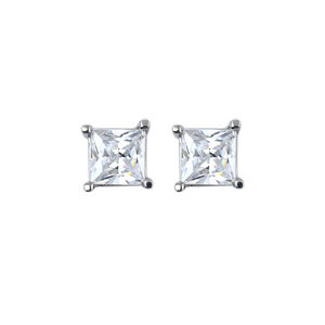WOMEN LUXURY HIGH CARBON DIAMOND STUD <b>EARRINGS</b> 925 STERLING SILVER ELEGANT EVERYDAY WEAR BRIDAL JEWELRY GIFTS FOR GRADUATION - Product Image 1