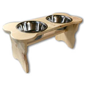 Comedero para Perros de Madera con Peso, Antideslizante, Duradero, de Acero Inoxidable, Plato para Comida y Agua para Mascotas, Gran Capacidad, Base de Madera Sostenible - Product Image 3
