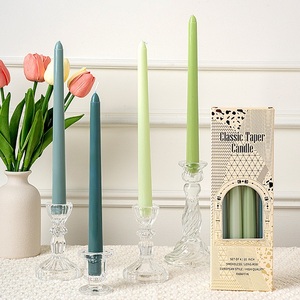 Bougie conique élégante de 25 cm de long pour cérémonie de mariage, bougie décorative en cire, centre de table pour événement romantique - Product Image 5