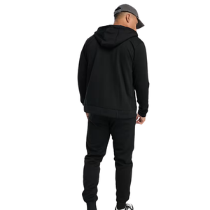Men Fleece Full Zip Hoodie Tracksuit <b>Set</b> Tapered Jogger Trousers Relaxed Fit Casual Winter <b>Two</b> <b>Piece</b> <b>Lounge</b> Outfit - Product Image 2