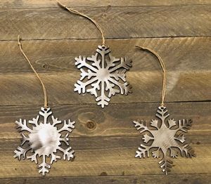 Metal <b>Snowflake</b> Christmas Ornaments Handcrafted Decor Traditional Style Hanging <b>Decoration</b> - Product Image 1