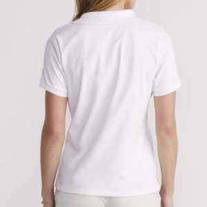 T-shirt blanc à manches courtes pour femme, 100 % coton jersey tricoté, respirant et écologique, couleur unie, décontracté - Product Image 2