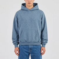Nouveauté, sweat à capuche pour homme avec strass, taille personnalisée, très populaire, logo personnalisé de haute qualité, sweat à capuche pour homme avec strass