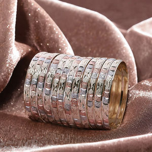 ขายส่งกำไลชุบทอง3โทนชุดกำไลข้อมือทองคำหลากสีกำไลข้อมือแฟชั่นชุดกำไลทองเหลืองสามสี - Product Image 5