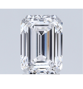 Diamant blanc taille émeraude cultivé en laboratoire, CVD HPHT, brillant, certifié, pour la création de bijoux fins - Product Image 1