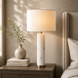 Modern <b>Marble</b> Accent Lamp Featuring Refined Gold Finish Warm Ambient Glow And Premium Decorative Elegance - Product Image 1