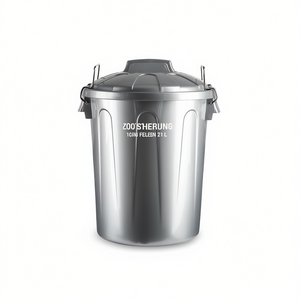 Poubelle CUBO DE BASURA de 21 L, couleur grise, produit pour la gestion des déchets - Product Image 1