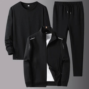 Custom Logo Men's Spandex Cotton Autumn Tracksuit Set Breathable Sportswear Jogging Suit Casual Athletic Track Set Two Piece - Product Image 2