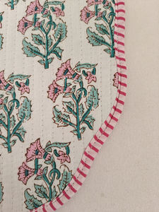 Mantel Individual Moderno Reversible de Algodón con Estampado Rosa Bebé, Acolchado, Delgado, Lavable a Máquina, Multiforma, para Mesa de Comedor - Product Image 4