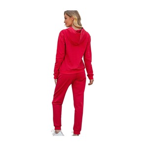 Survêtement décontracté 2 pièces pour femme, personnalisé, en gros, hiver, manches longues, couleur unie, en molleton respirant polyester/coton - Product Image 6