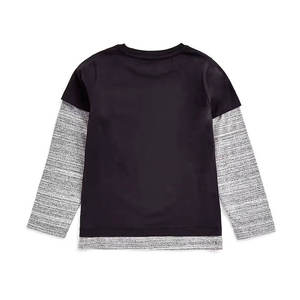 Camiseta de Manga Larga para Hombre, Cuello Redondo, Ribete en Contraste, Tejido de Punto, Color Sólido, Estilo Casual, Corte Regular, 100% Poliéster - Product Image 6