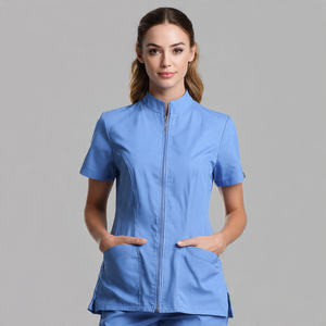 Blouse médicale unisexe, veste de travail avec logo personnalisé - Product Image 4
