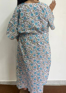 Elegante Vestido Kaftan de Algodón Estampado con Silueta Relajada para Comodidad y Elegancia Diarias - Product Image 5